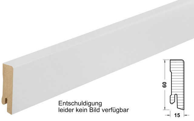 001 Weiß deckend - Ziro Fußbodenleiste (15x60x2200mm)
