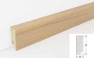 Eiche weiß geölt - Thede & Witte Cube Sockelleiste edelfurniert Eiche weiß geölt - Thede & Witte Cube Sockelleiste edelfurniert