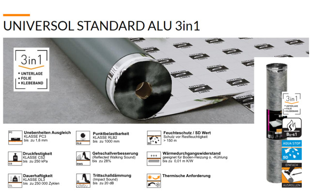 Ewifoam UNIVERSOL standard Alu 3in1 (8m²/Rolle)