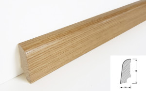 Eiche lackiert - Thede & Witte Standard Sockelleiste edelfurniert Eiche lackiert - Thede & Witte Standard Sockelleiste edelfurniert