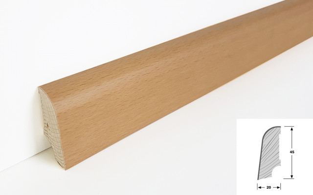 Buche geölt - Thede & Witte Standard Sockelleiste edelfurniert