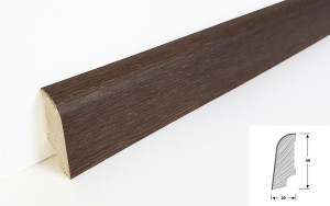 Eiche Altholz dunkel geräuchert geölt - Thede & Witte Standard Sockelleiste edelfurniert Eiche Altholz dunkel geräuchert geölt - Thede & Witte Standard Sockelleiste edelfurniert