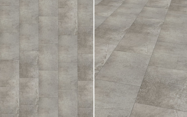 Dolomit grey gefast - KWG Antigua Stone HDF uniclic | Fertigfußboden