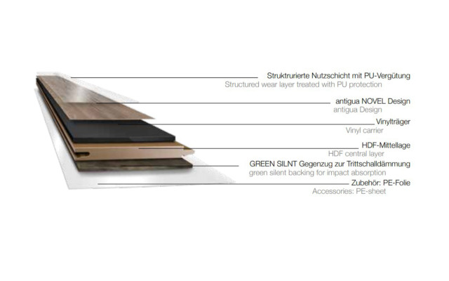 Asteiche - KWG Antigua novel HDF uniclic | Vinyl Fertigfußboden