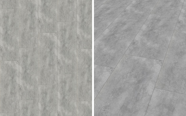 Cement grey gefast - KWG Antigua Stone HDF uniclic | Fertigfußboden